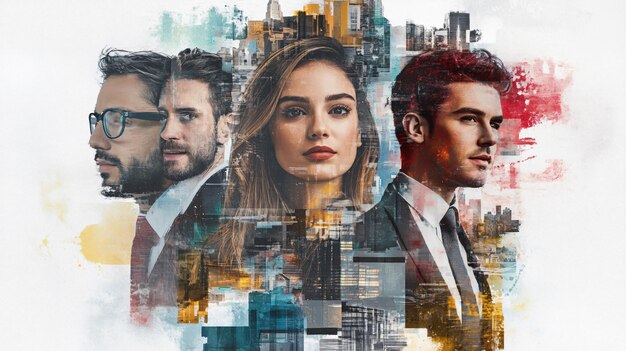A collage featuring promotional posters of famous K-dramas alongside headshots of well-known Hollywood actors, with a subtle 