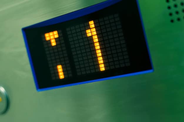 A close-up, slightly blurred image focusing on a terminal screen filled with Nmap scan results. The results are displayed in a detailed, multi-column format, with various IP addresses, port numbers, and service names visible. The lighting should be dim, with the screen illuminating the keyboard and the hands of someone typing at the computer.