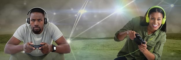 A split screen showing two gamers: one with a stable, low-latency connection and a positive expression, and the other suffering from high latency and packet loss, displaying frustration. The caption highlights the impact of net neutrality on equal access to online gaming.