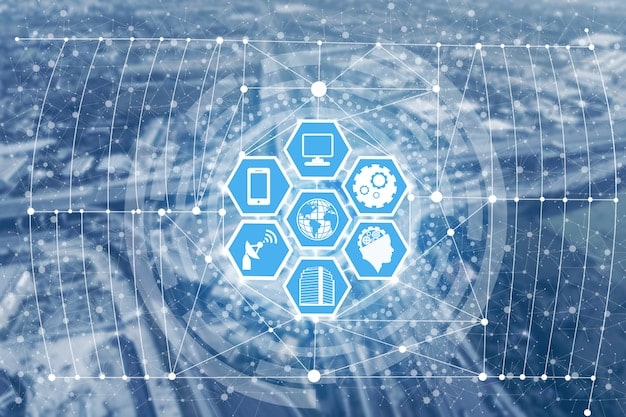 A visual representation of a blockchain-based healthcare data management system, showing secure data transfer between patients, doctors, hospitals, and insurance providers, all connected via a blockchain network.