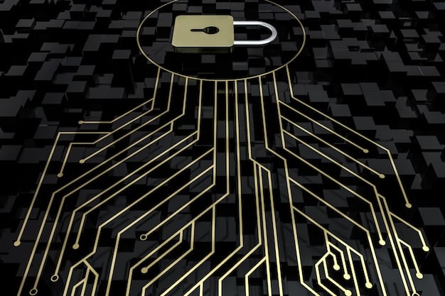 A visual representation of data encryption with a lock symbol transforming data into ciphertext and back again with a key. This illustrates the process of securing data both at rest and in transit.